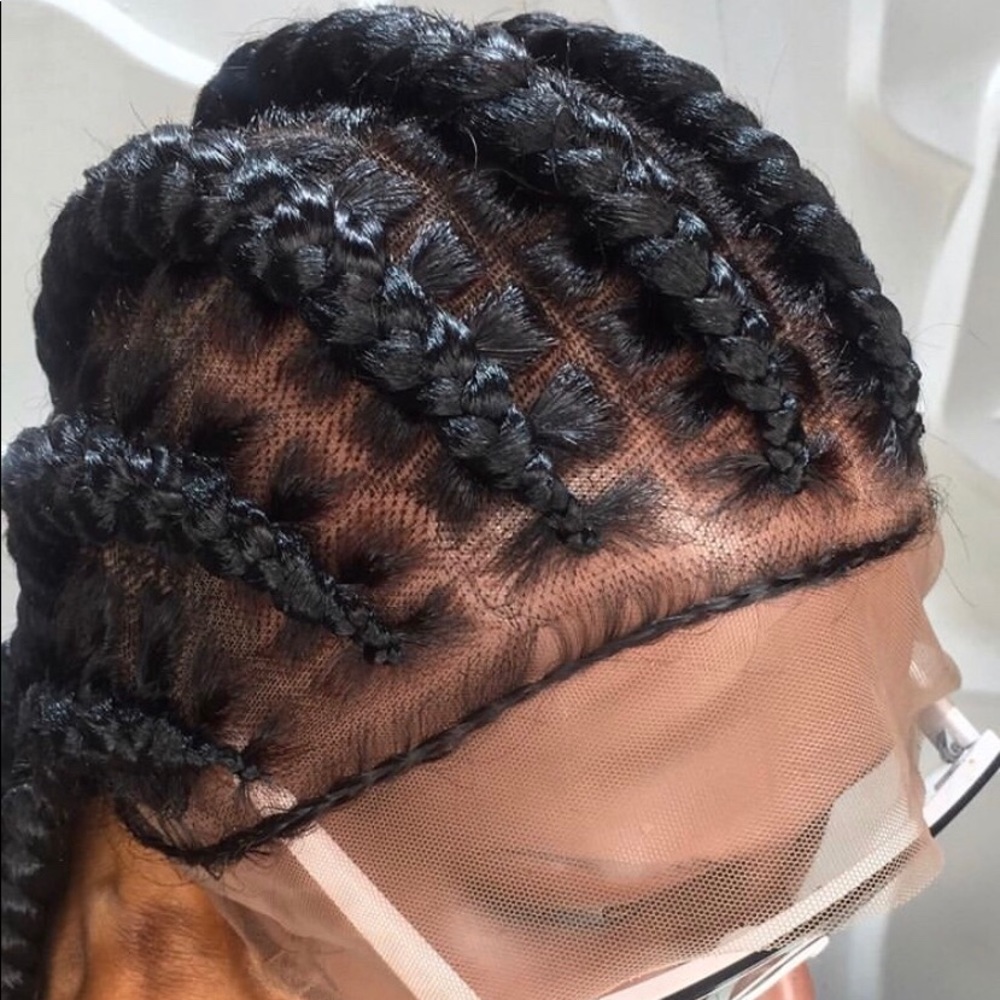 COPY - Hand braided Faux Locs Wig on Human Hair